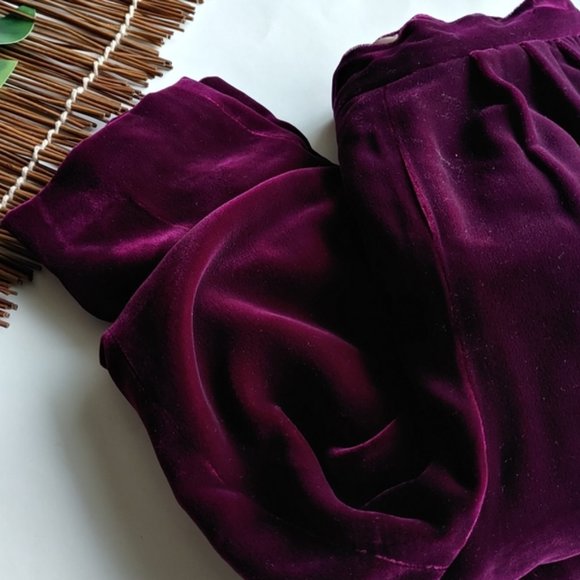 Liz Claiborne Vintage Purple Velvet Trousers - Picture 2 of 3